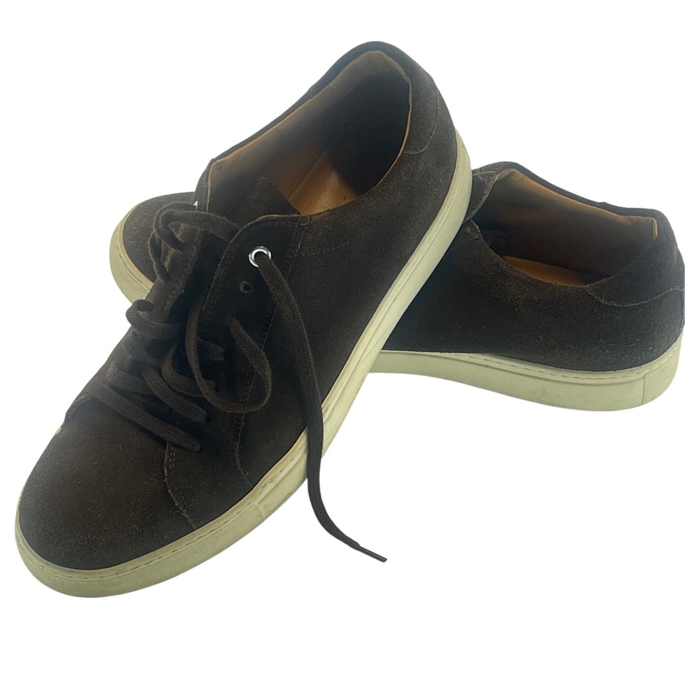 Mens Suede Sneakers Size 10 / 11 Brown Casual Lace Up Shoes‎